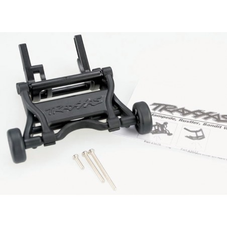 TRX3678  Barra con ruedas, ensamblada (negra) (se adapta a las series Slash, Bandit®, Rustler®, Stampede®) - Imagen 1