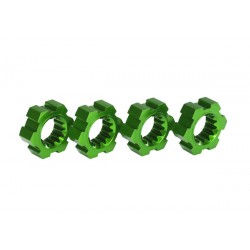 TRX7756G  Bujes de rueda, hexagonales, de aluminio (anodizado en verde) (4)XMAXX - Imagen 1