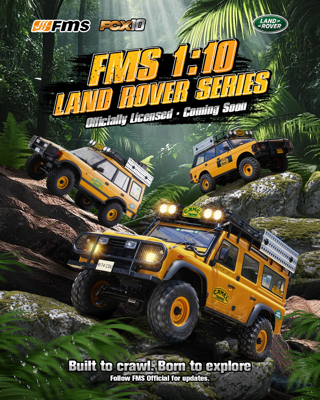 FMS Range Rover FCX10 Camel Edición 4x4 1/10 RTR Escobillas